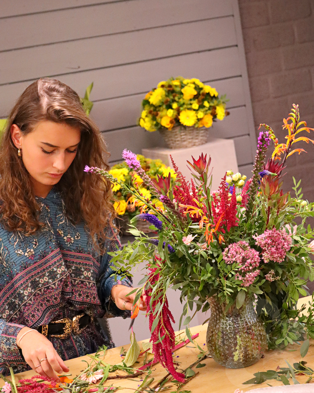 Student Creating a Boho Style Design