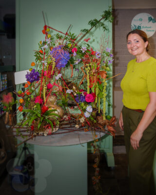 Michaela Wilding with her design at the Theo Boerma Cup 2024